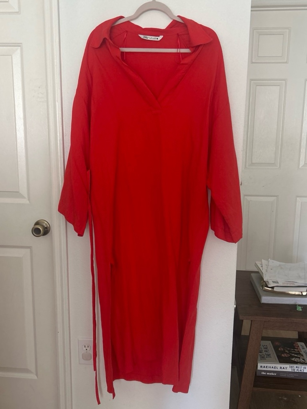 Zara Bright Red tunic -Style Dress - Picture 4 of 5